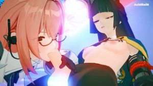 66 Hoshimi Miyabi Futa x Tsukishiro Yanagi sex video ?ZzZ? [sound] - ﻿3D animation on Crohasit